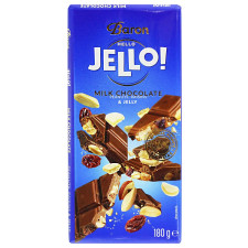 Шоколад Baron Hello Jello молочний з родзинками арахісом та желе 180г mini slide 1
