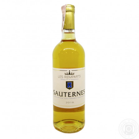 Вино Les Remparts Sauternes AOC біле солодке 13% 0,75л slide 1