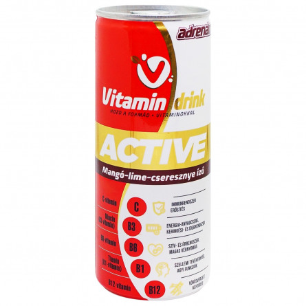 Напій Аdrenalin Vitamin Drink Active Манго-лайм-вишня 250мл slide 1