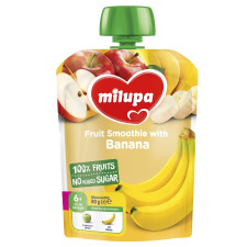 Пюре фруктове Milupa Яблуко та Банан для дітей з 6 місяців 80г mini slide 1