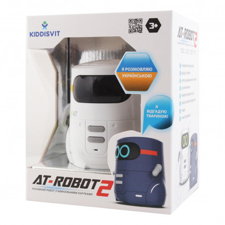 Іграшка AT-Robot AT002-01-UKR розумний робот з сенсорним управлінням і навчальними картками