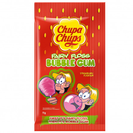 Жувальна гумкa Chupa Chups Bubbly зі смаком полуниці 11г