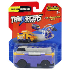 Игрушка TransRacers Машинка 2 в 1 Туристический автобус + Школьный автобус mini slide 1