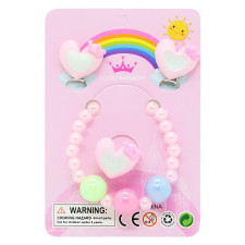 Набор детских украшений Shantou Yisheng Милые сердечки mini slide 1