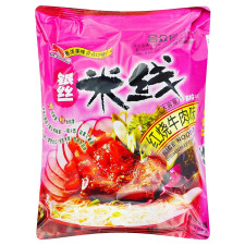Лапша Hezhong рисовая со вкусом тушеной говядины 105г mini slide 1
