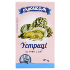 Устриці Аквамарин копчені в олії 85г mini slide 1