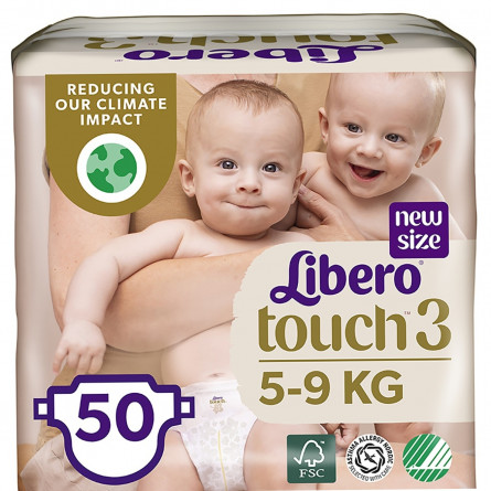 Підгузники Libero Touch для дітей 4-8кг 50шт.