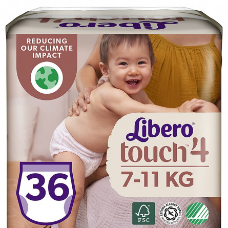 Подгузники-трусики Libero Touch 4 для детей 7-11кг 36шт