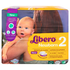 Подгузники Libero Newborn 2 34шт mini slide 1