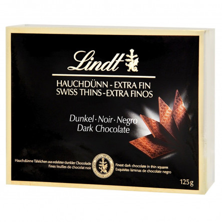 Шоколад темный Lindt в тонких пластинках 125г
