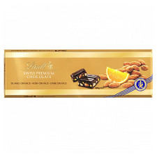 Шоколад черный Lindt Swiss Premium с апельсином и целым миндалем 300г mini slide 1