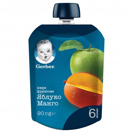 Пюре Gerber Яблоко и манго для детей с 6 месяцев 90г