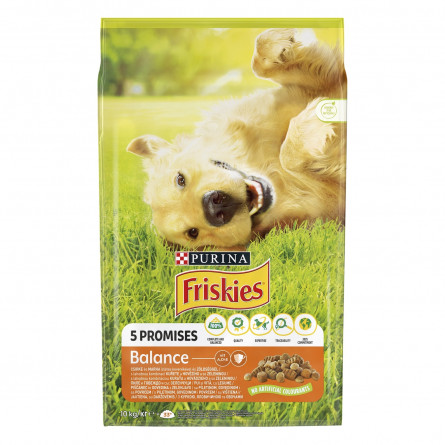 Сухой корм Friskies для взрослых собак с курицей и овощами 10кг