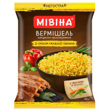 Вермішель МІВІНА® зі смаком Свинини негостра 60г mini slide 1