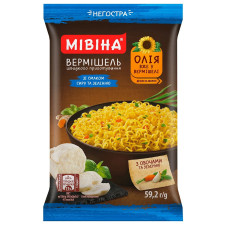 Вермішель МІВІНА® зі смаком Сиру та зеленню негостра 60г mini slide 1