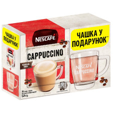 Набір NESCAFE Капучино зі скляною чашкою 16 г x 20 шт. mini slide 1