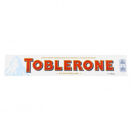 Шоколад Toblerone білий з медово-мигдальної нугой 100г