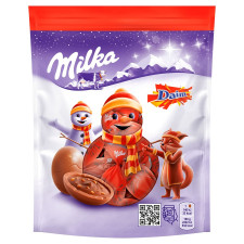 Яйце шоколадне Milka Daim зі шматочками карамелі з мигдалем 86г mini slide 1
