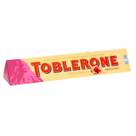 Шоколад Toblerone молочний з родзинками та медово-мигдальною нугою 100г slide 1