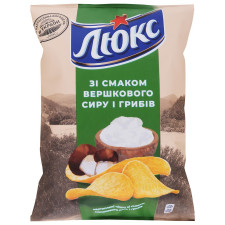 Чіпси Люкс картопляні зі смаком вершкового сиру та грибів 133г mini slide 1