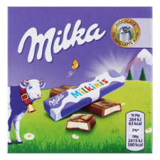 Шоколад молочний Milka Milkinis з молочною начинкою 43,75г mini slide 1