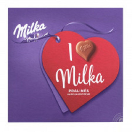 Цукерки з молочного шоколаду Milka горіхова начинка 110г