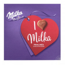 Цукерки з молочного шоколаду Milka горіхова начинка 110г mini slide 1