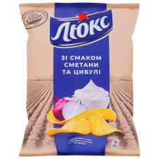 Чіпси Люкс зі смаком сметани та цибулі 71г mini slide 1
