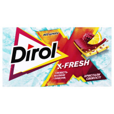 Жувальна гумка Dirol X-Fresh Свіжість малини і лимона 13,5г mini slide 1
