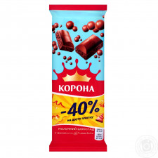 Шоколад молочный Корона пористый 80г mini slide 1