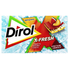 Жувальна гумка Dirol X-Fresh Свіжість персика і кавуна 13,5г mini slide 1