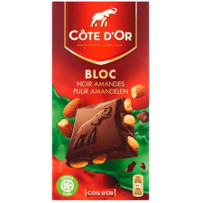 Шоколад Cote D'Or темний з мигдалем 180г mini slide 1