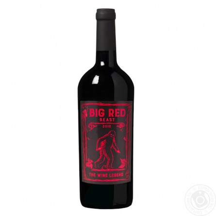 Вино Big Red Beast Pays d'Oc червоне напівсухе 12,5% 0,75л