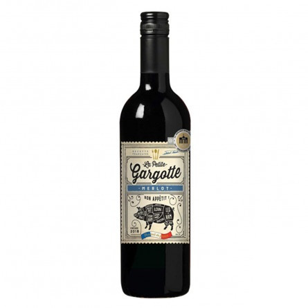 Вино Gargotte Merlot Pays d'Oc червоне напівсухе 13,5% 0,75л