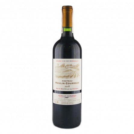 Вино Chateau Moulin Courrech Cotes de Bordeaux червоне сухе 13,5% 0,75л