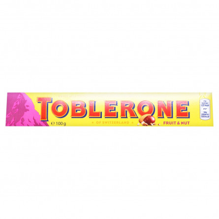 Шоколад Toblerone молочний з родзинками і нугою 100г