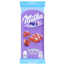 Шоколад Milka Bubbles молочний пористий 80г mini slide 1