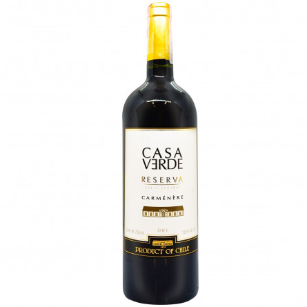 Вино Casa Verde Reserva Carmenere червоне сухе 13,5% 0,75л