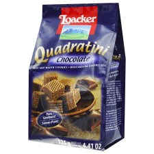 Вафли-кубики Loacker Quadratini Chocolate с шоколадной начинкой 125г mini slide 1