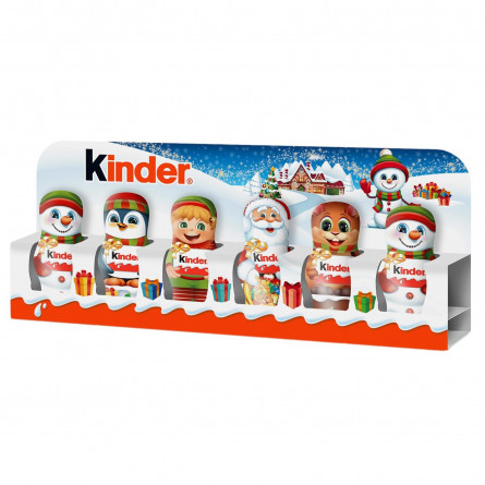 Шоколад фігурний Kinder молочний 6шт 90г