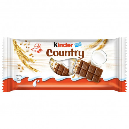 Молочний шоколад Kinder® Chocolate зі злаками з молочно-злаковою начинкою 4шт 94г slide 1