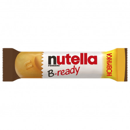 Батончик Nutella B-ready вафельний з начиною з горіхової пасти з какао та вафельних кульок 22г slide 1