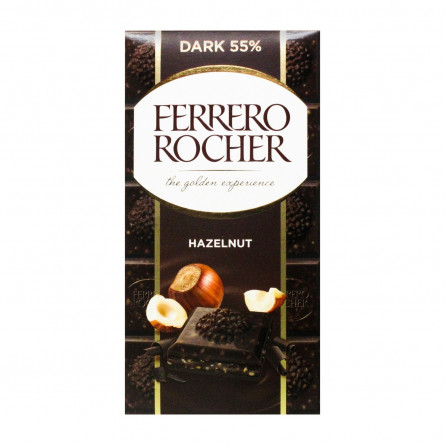 Шоколад Ferrero Rocher черный горький с лесными орехами 90г
