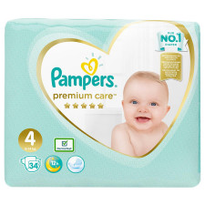 Підгузки Pampers Premium Care 4 максі 9-14кг 34шт mini slide 1