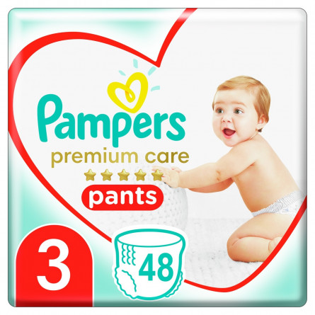 Подгузники-трусики Pampers Premium Care Pants размер 3 Midi 6-11кг 48шт