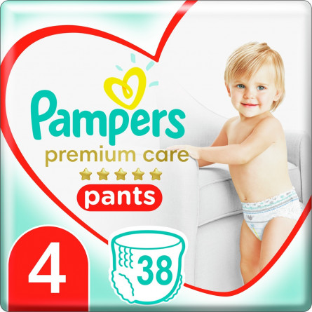 Подгузники-трусики Pampers Premium Care Pants размер 4 Maxi 9-15кг 38шт