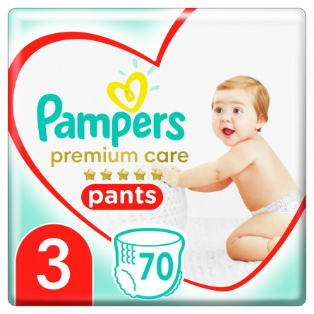 Подгузники-трусики Pampers Premium Care Pants размер 3 Midi 6-11кг 70шт