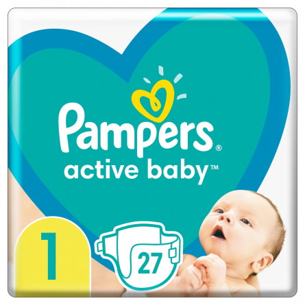 Підгузки Pampers Active Baby розмір 1 Newborn 2-5 кг 27шт