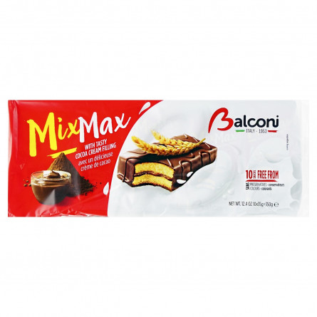 Пирожные Balconi Mix Max с какао 10шт*35г