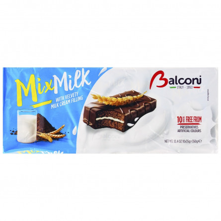 Пирожные Balconi Mix Milk с молоком 10шт*35г